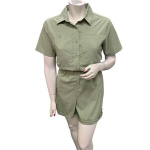 Columbia NWT Sage Green Women's Short Sleeve Romper Size Xl